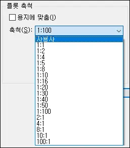 축척 지정하기