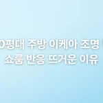 20평대 주방 이케아 조명 팁 쇼룸 반응 뜨거운 이유